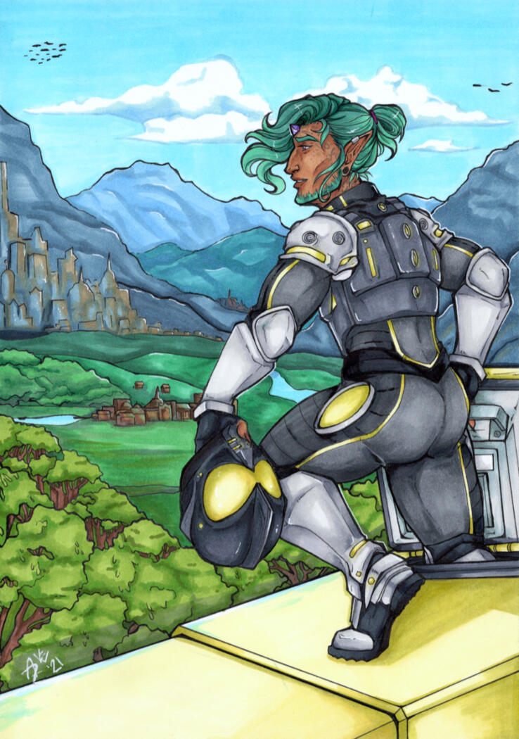 Bittersweet Farewell, Alcohol Marker on Bristol